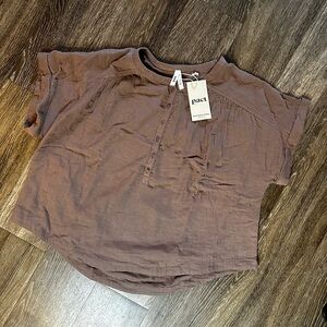 Pact Coastal Double Gauze Popover natural fiber